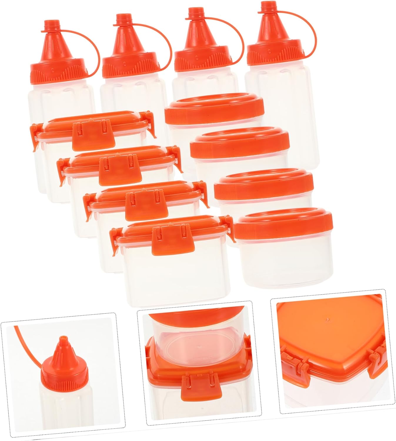 BRIGHTFUFU Condiment Squeeze Bottles Set