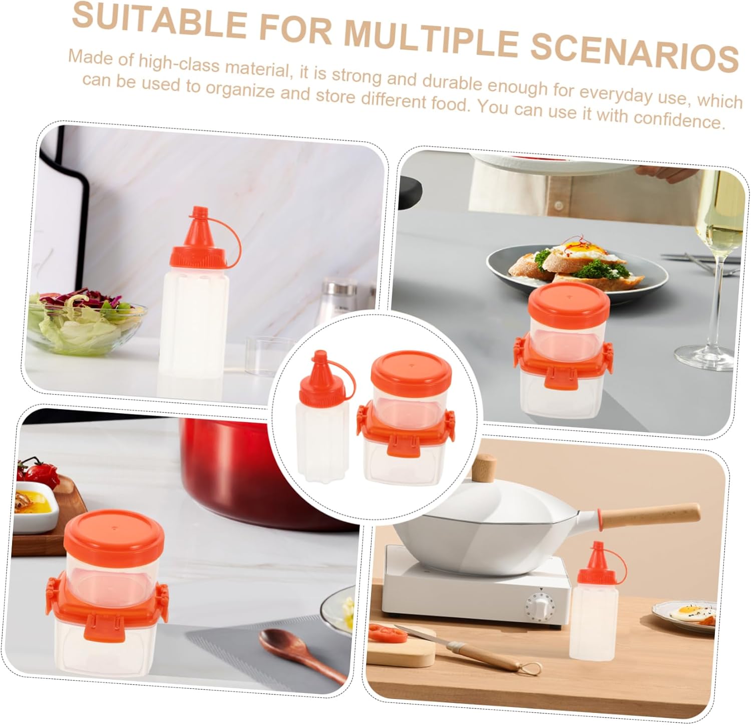 Cabilock Sauce Cup Portable Condiment Container Set