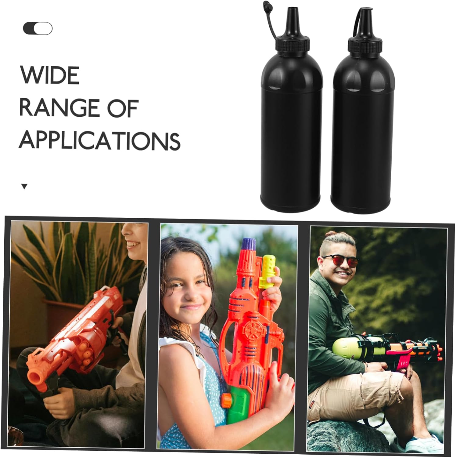 Abaodam 2pcs Set Plastic Squeeze Bottles for Water and Oil