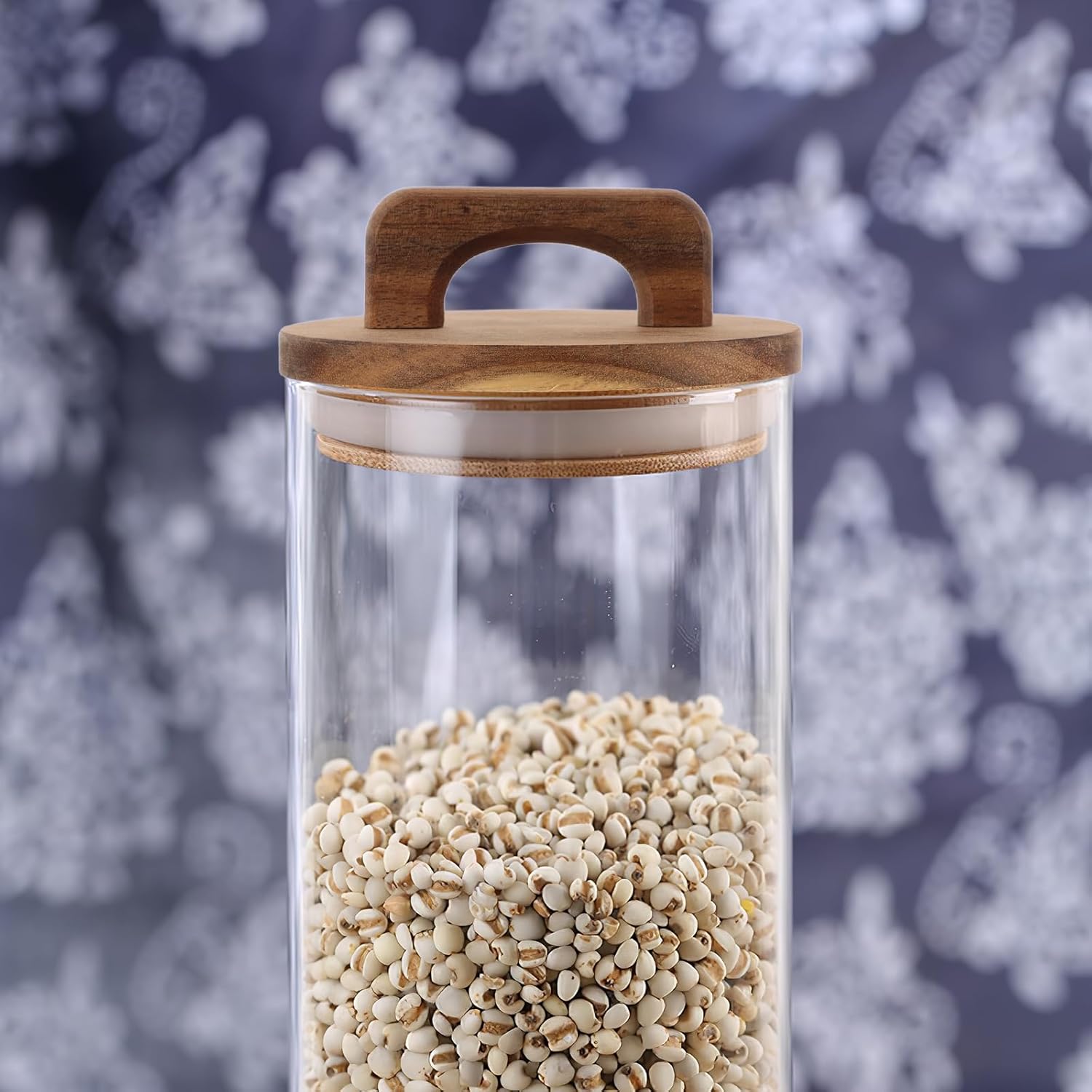 Zerodeko Wood Sealed Jar Lid with Handle