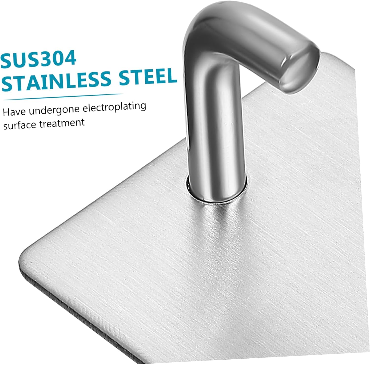 HOODANCOS 4 Stainless Steel Wall Hooks for Bathroom and Home Use