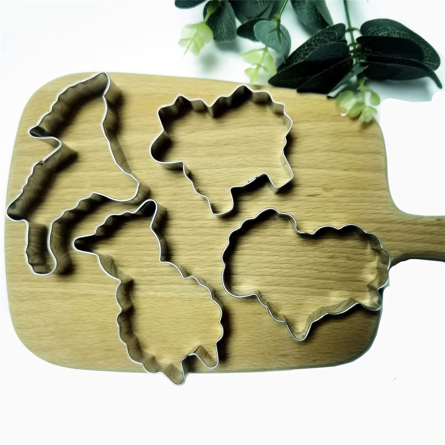 Qhonhon 4pcs Sheep Cookie Cutter Set Stainless Steel Lamb Series Baking Molds