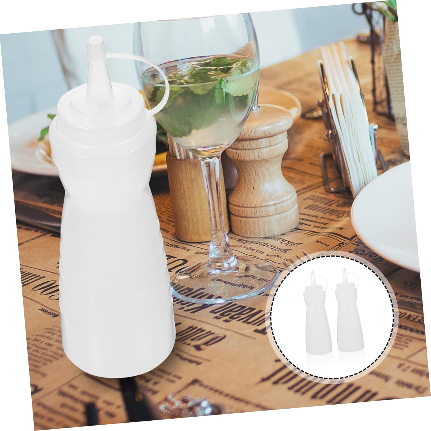 HOLIDYOYO 2Pcs 400ml Ketchup Squeeze Bottles 1