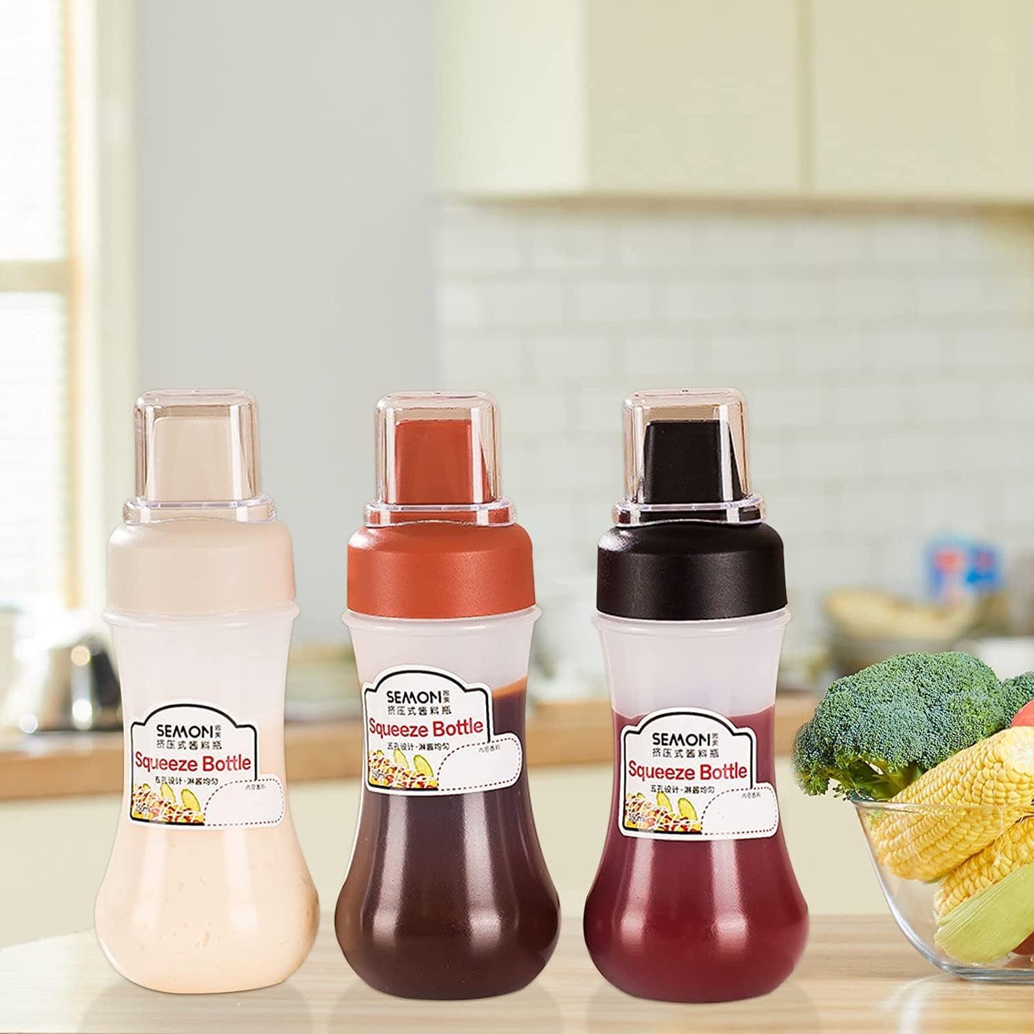 ANSAIR Ketchup Squeeze Bottle with Scale 12 OZ