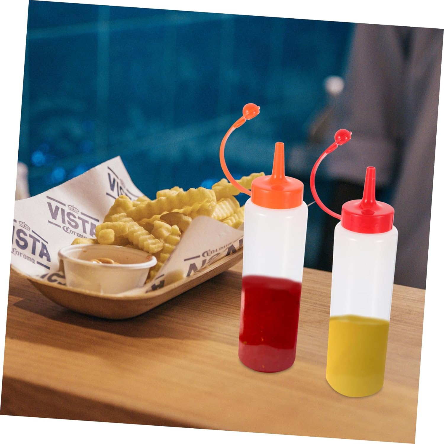 Sturdy PE Squeeze Bottles for Salad Dressing Ketchup Mustard