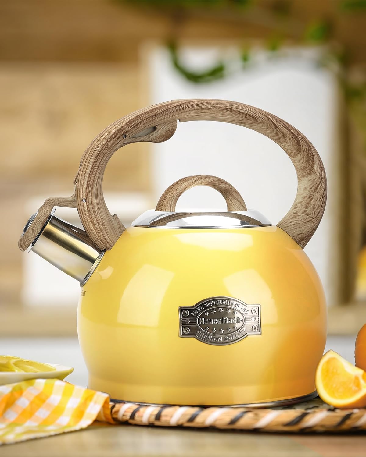 Hauce Radio 21 Quart Stovetop Tea Kettle with Whistle
