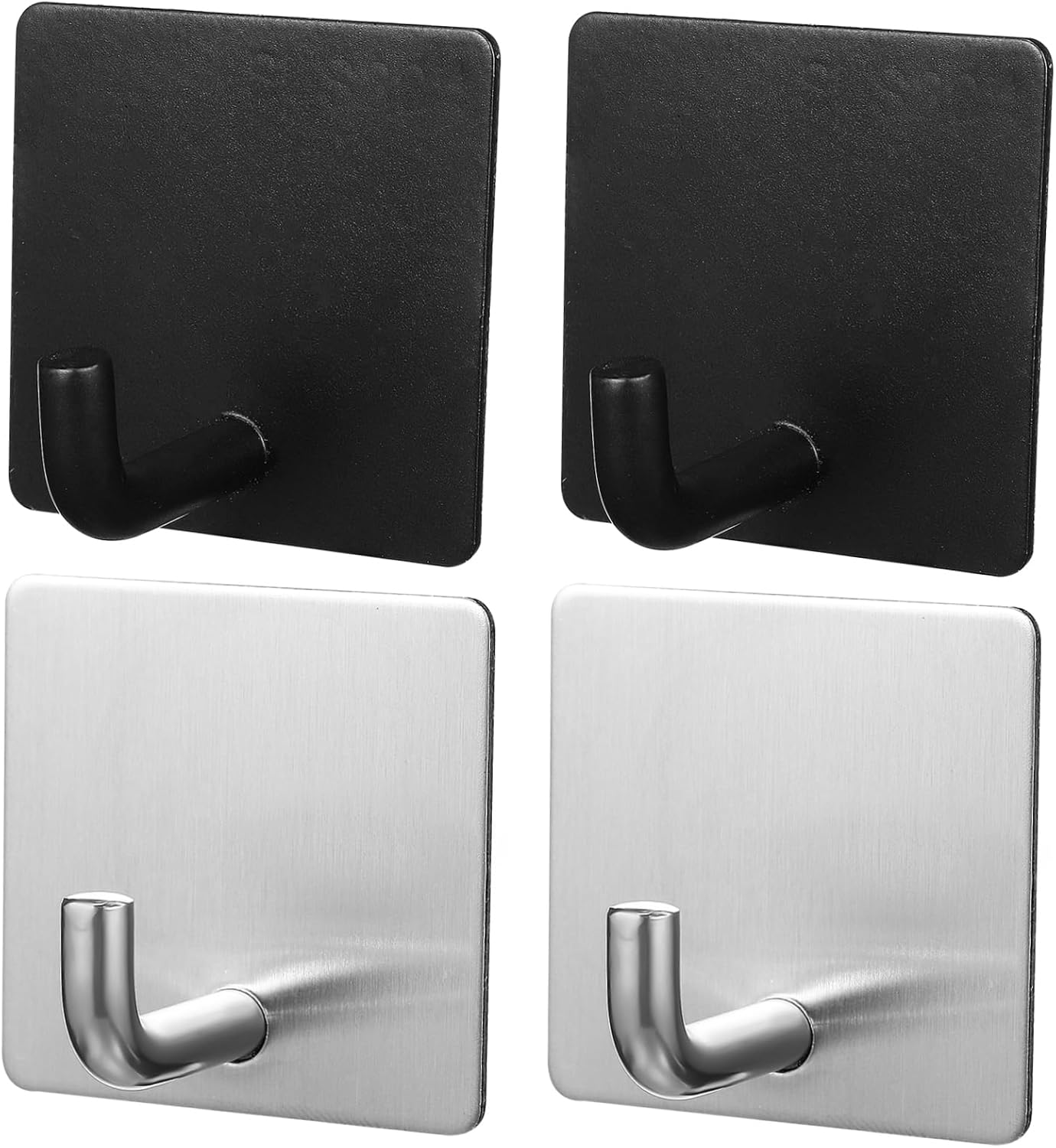 4pcs Modern Adhesive Wall Hooks for Bathroom