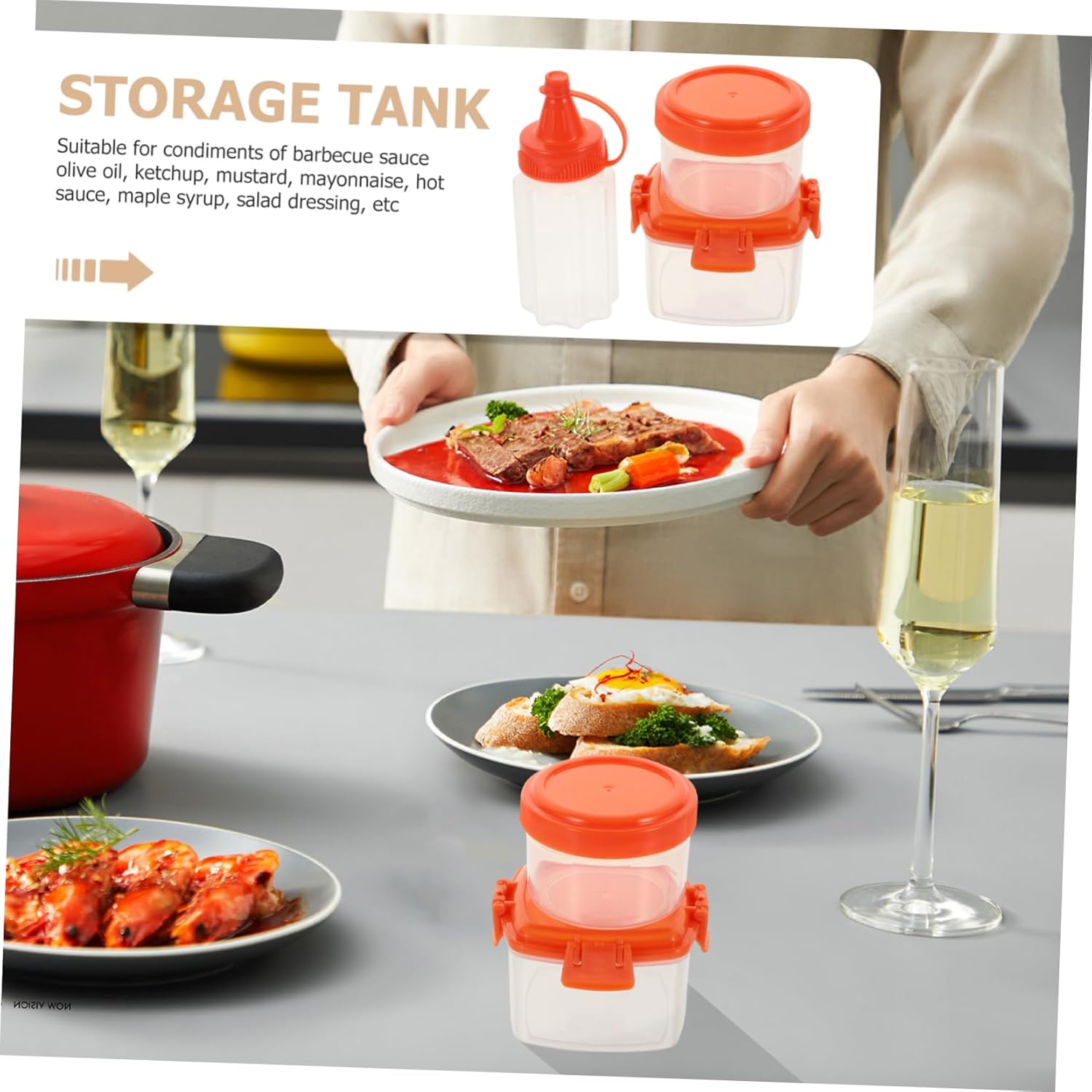 NAMOARLY Condiment Squeeze Bottles with Airtight Lids