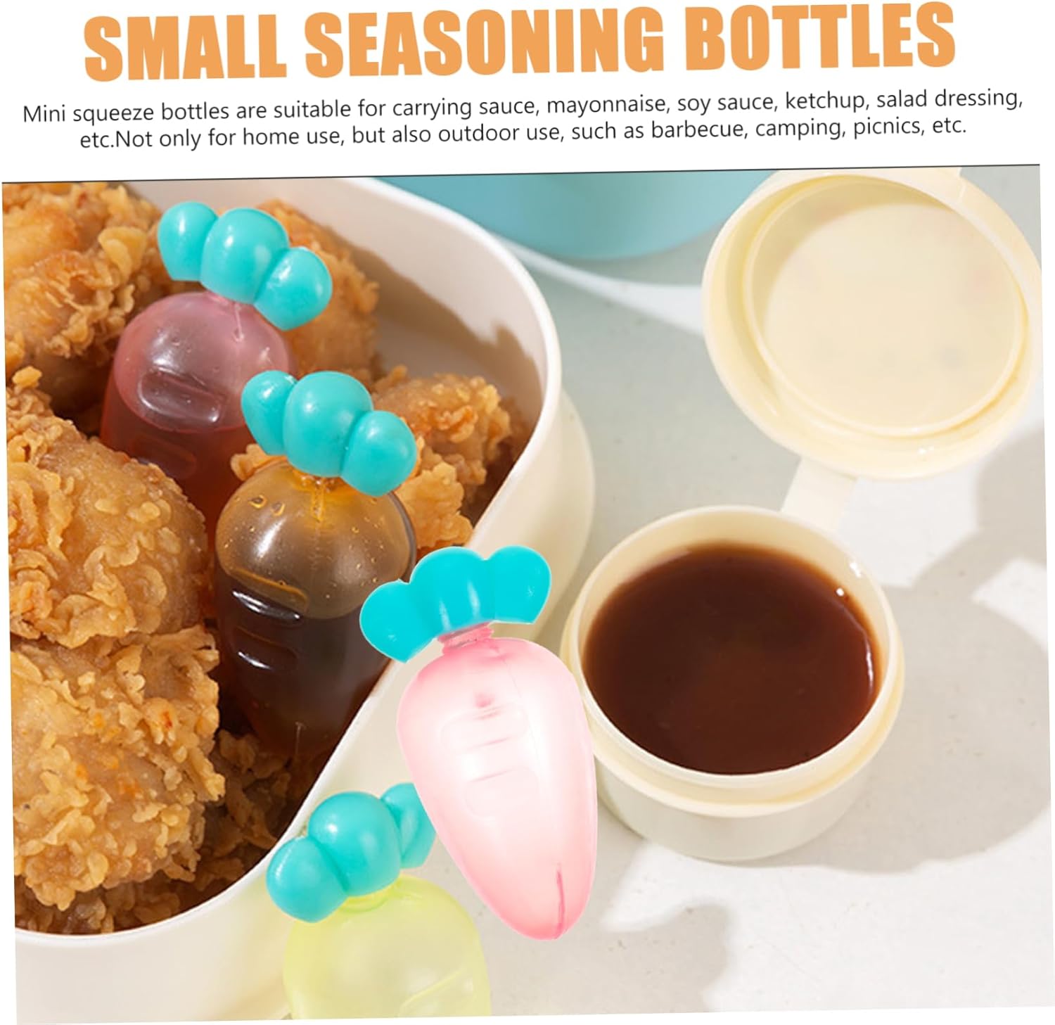 Mini Sauce Bottles with Squeeze Cap for Picnic Supplies