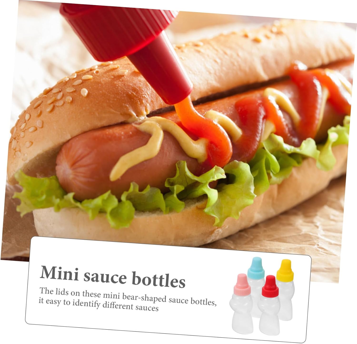 Mini Bear Condiment Bottles Set for Kitchen and Outdoor Use