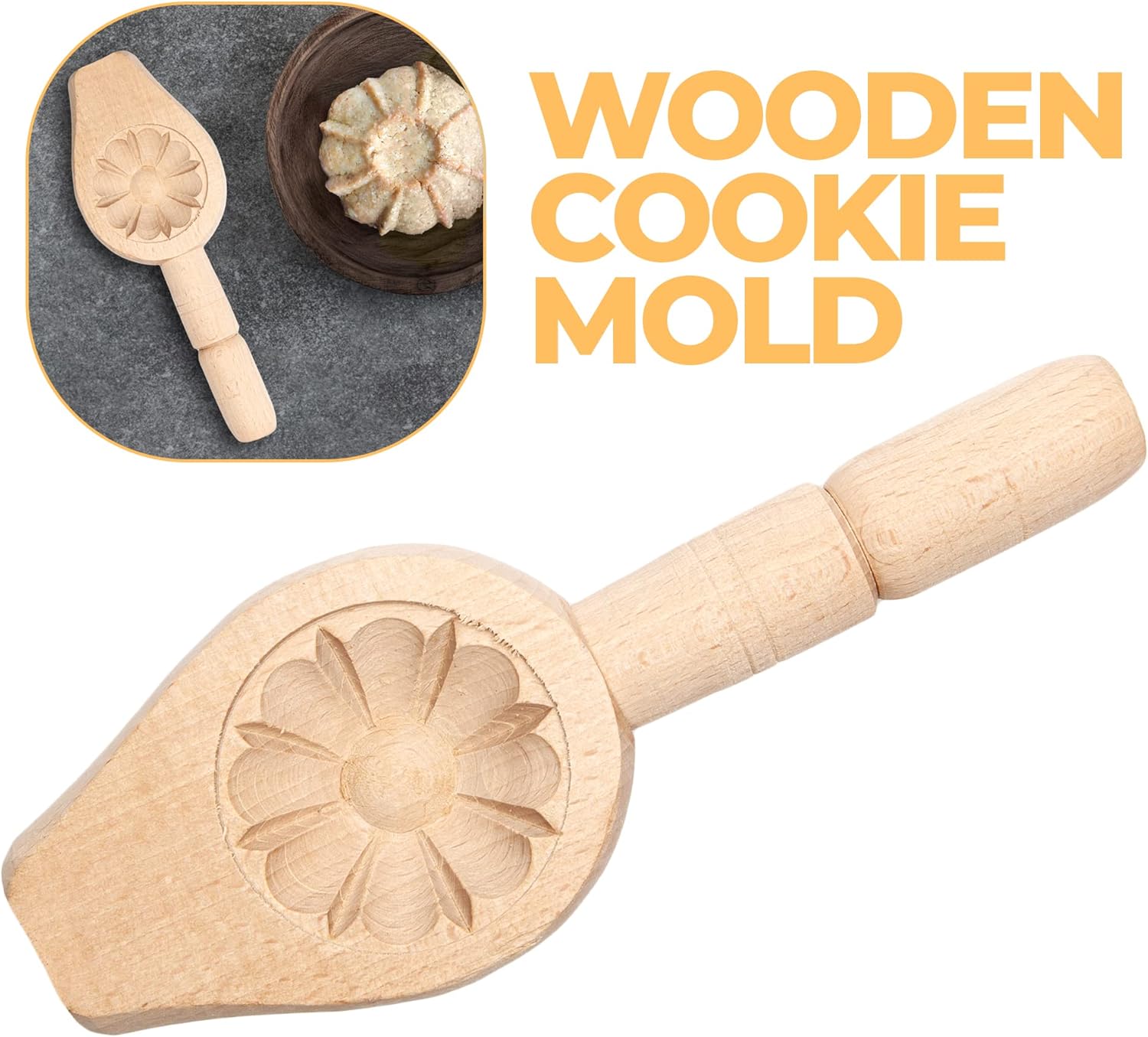 Wooden Cookie Molds for Baking and Pastry Making