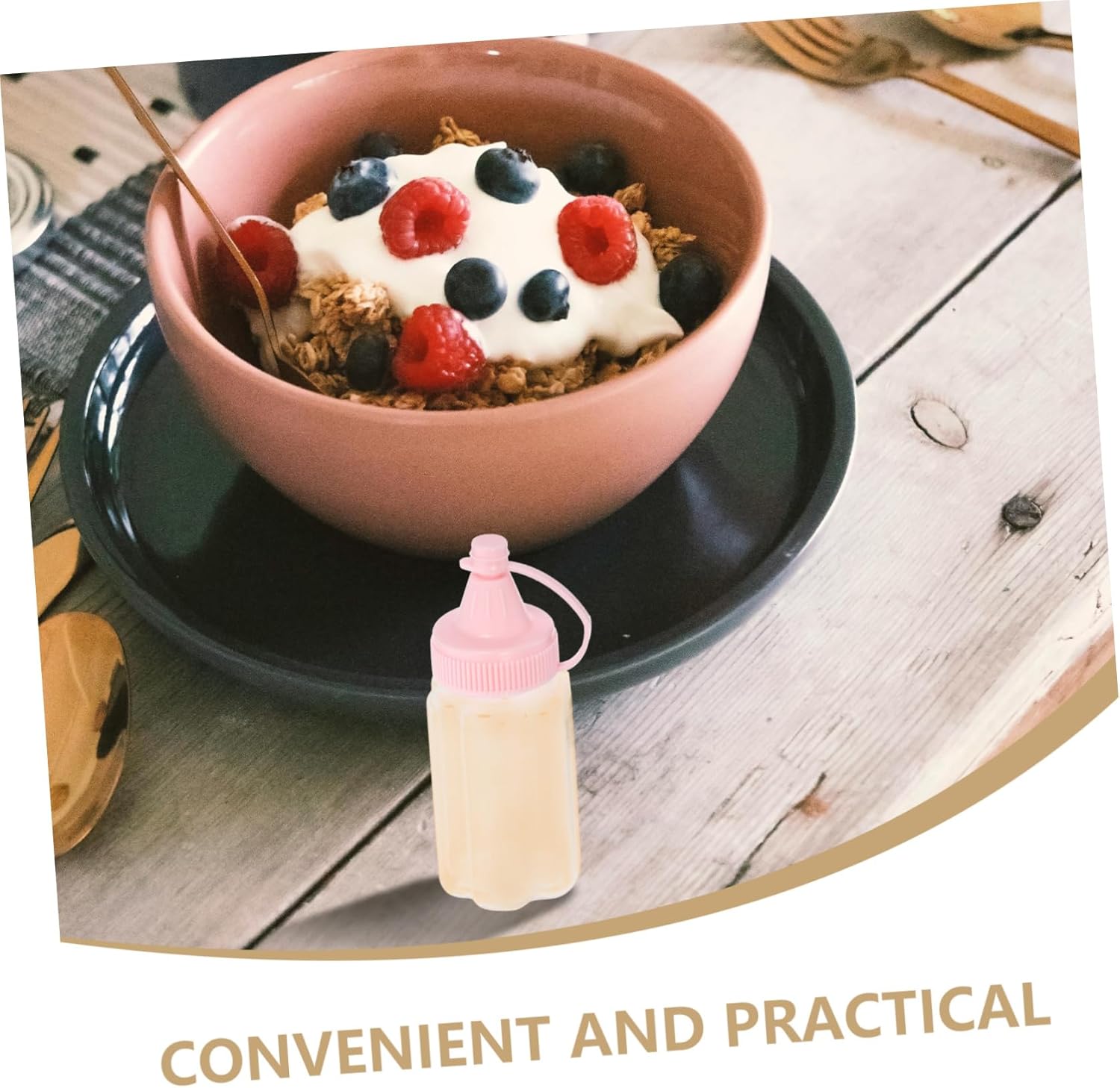 4pcs Reusable PP Condiment Squeeze Bottles Set