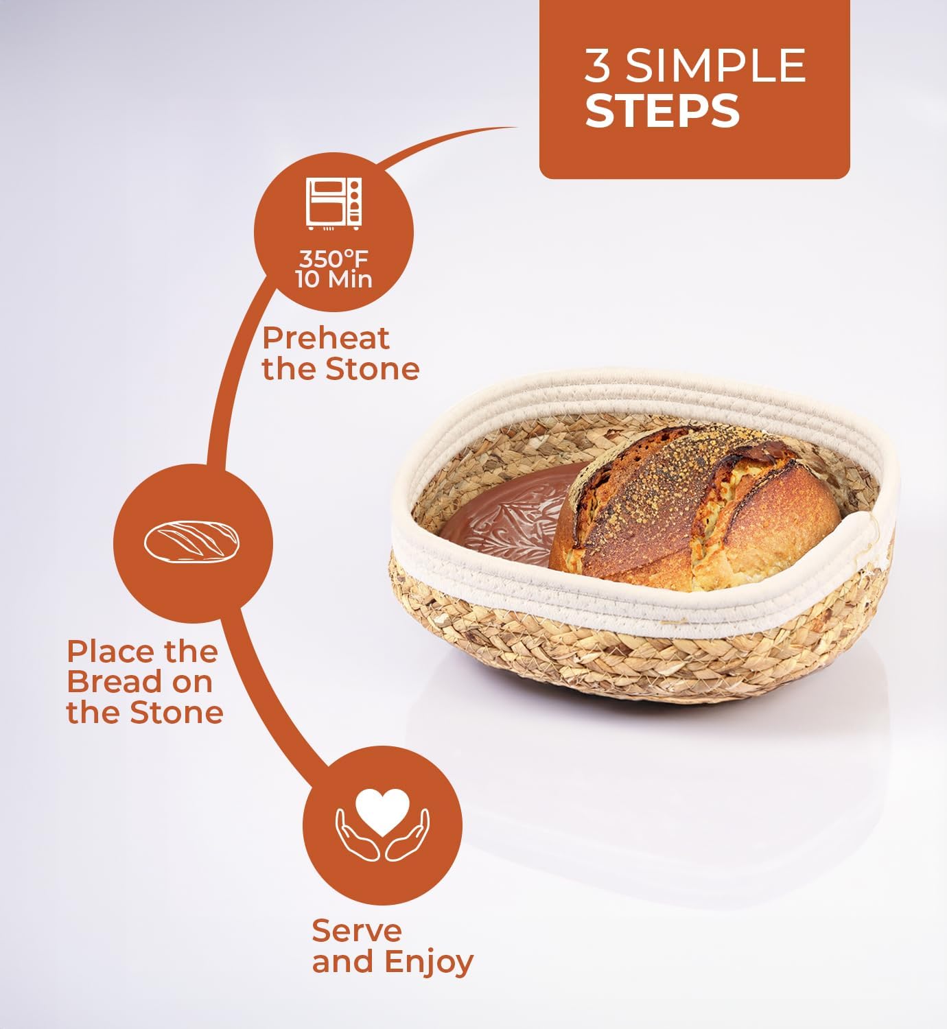 Ole Bazar Bread Warmer With Stone
