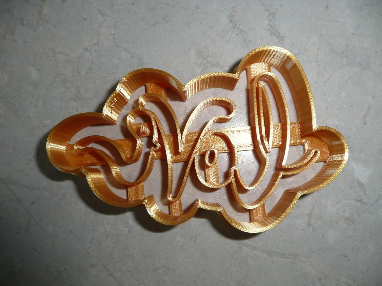 Love Word Cursive Letters Cookie Cutter Made in USA