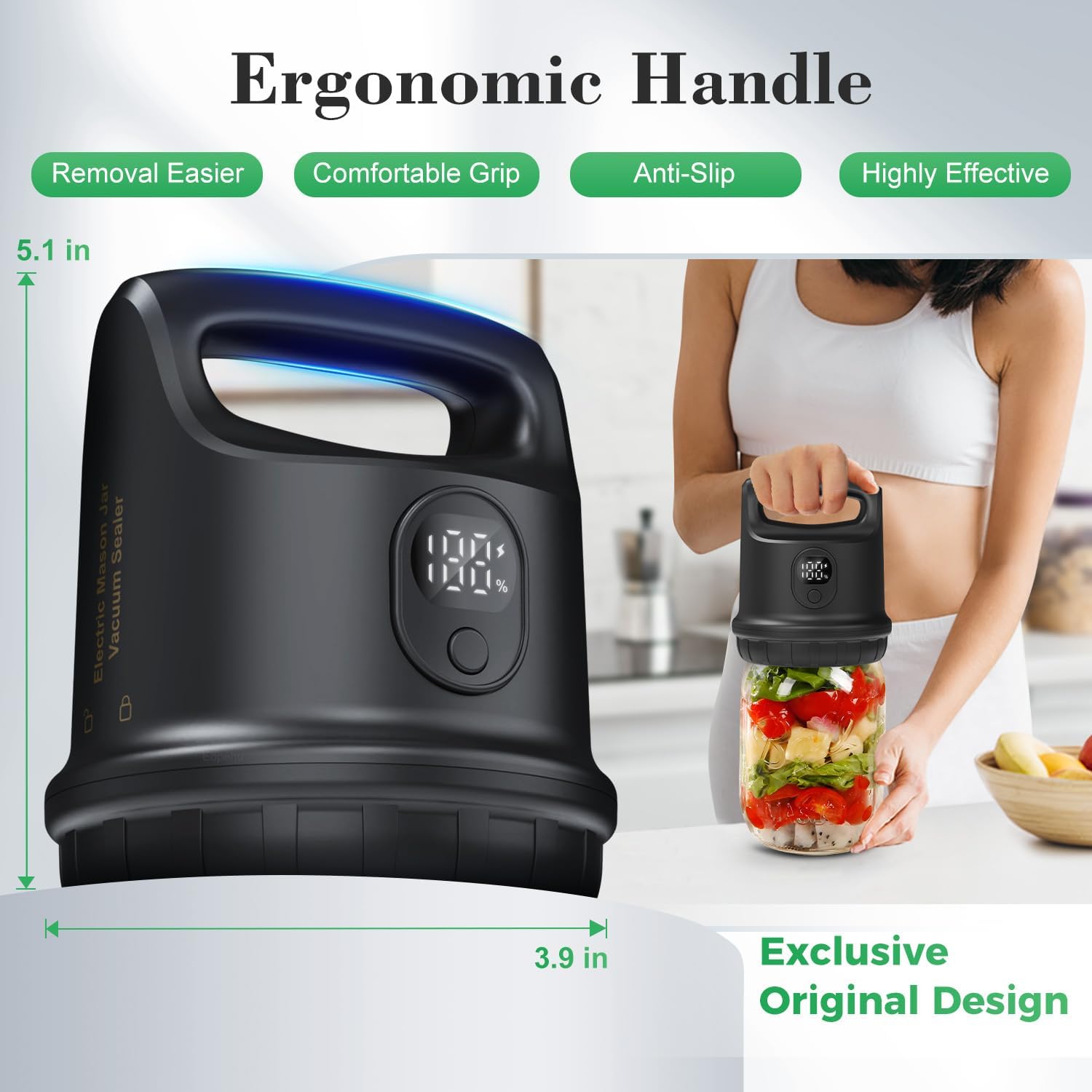 Miisekmy Electric Mason Jar Vacuum Sealer Kit