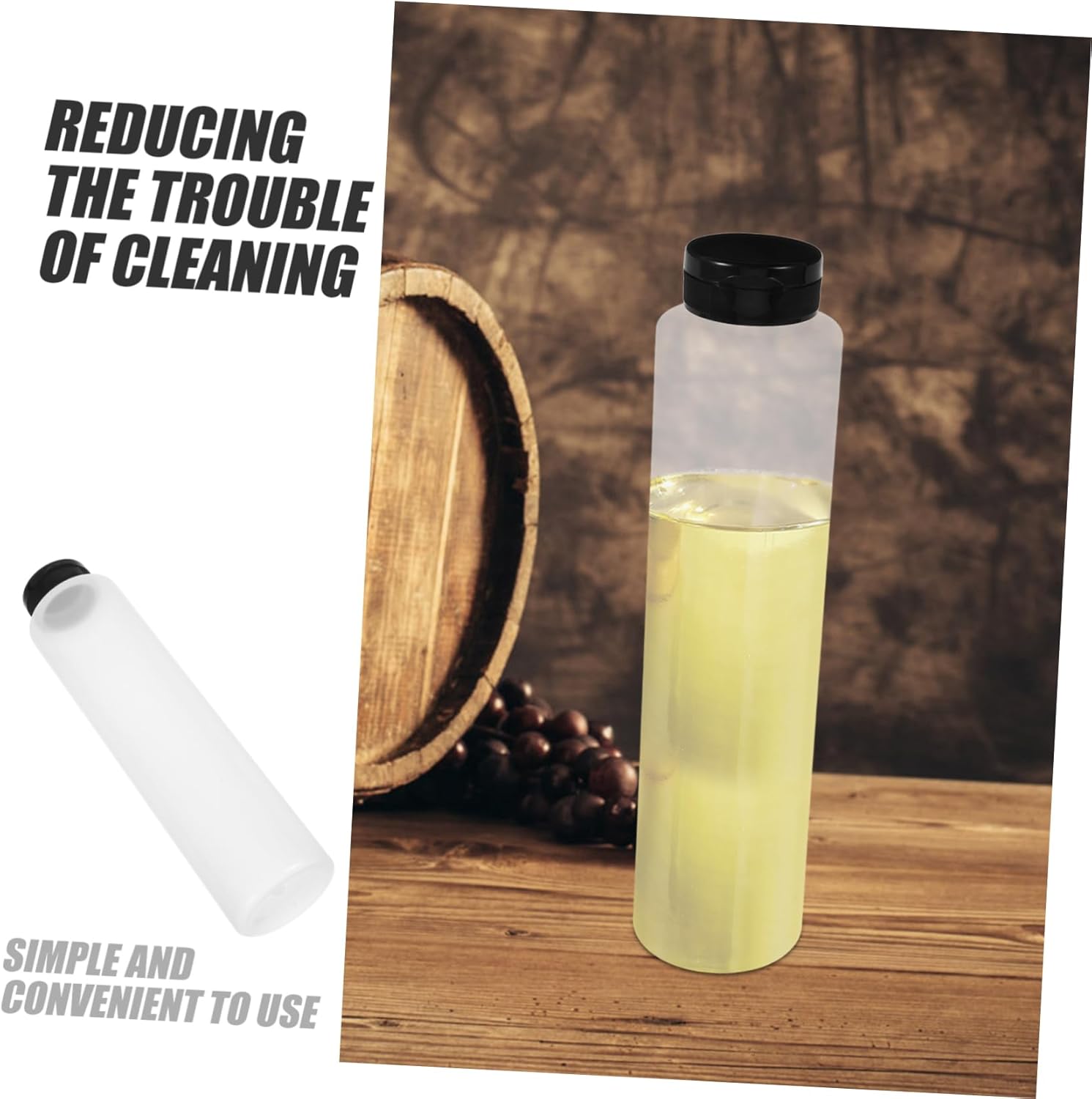 CIYODO 6pc 240ml Condiment Squeeze Bottles with Caps
