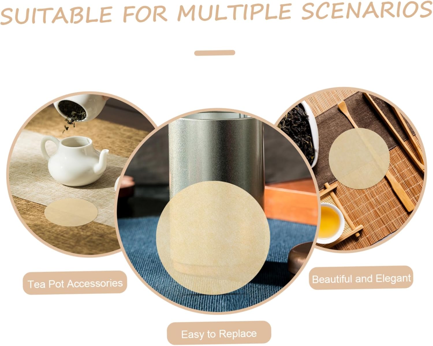 VOSAREA 2 Set Tea Can Lids Seal Fabric Jars Covers