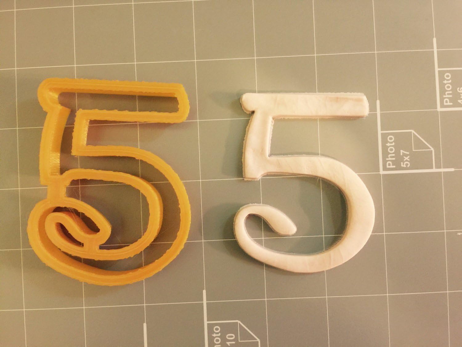 Number Five in Comic Font Cookie Cutter 1