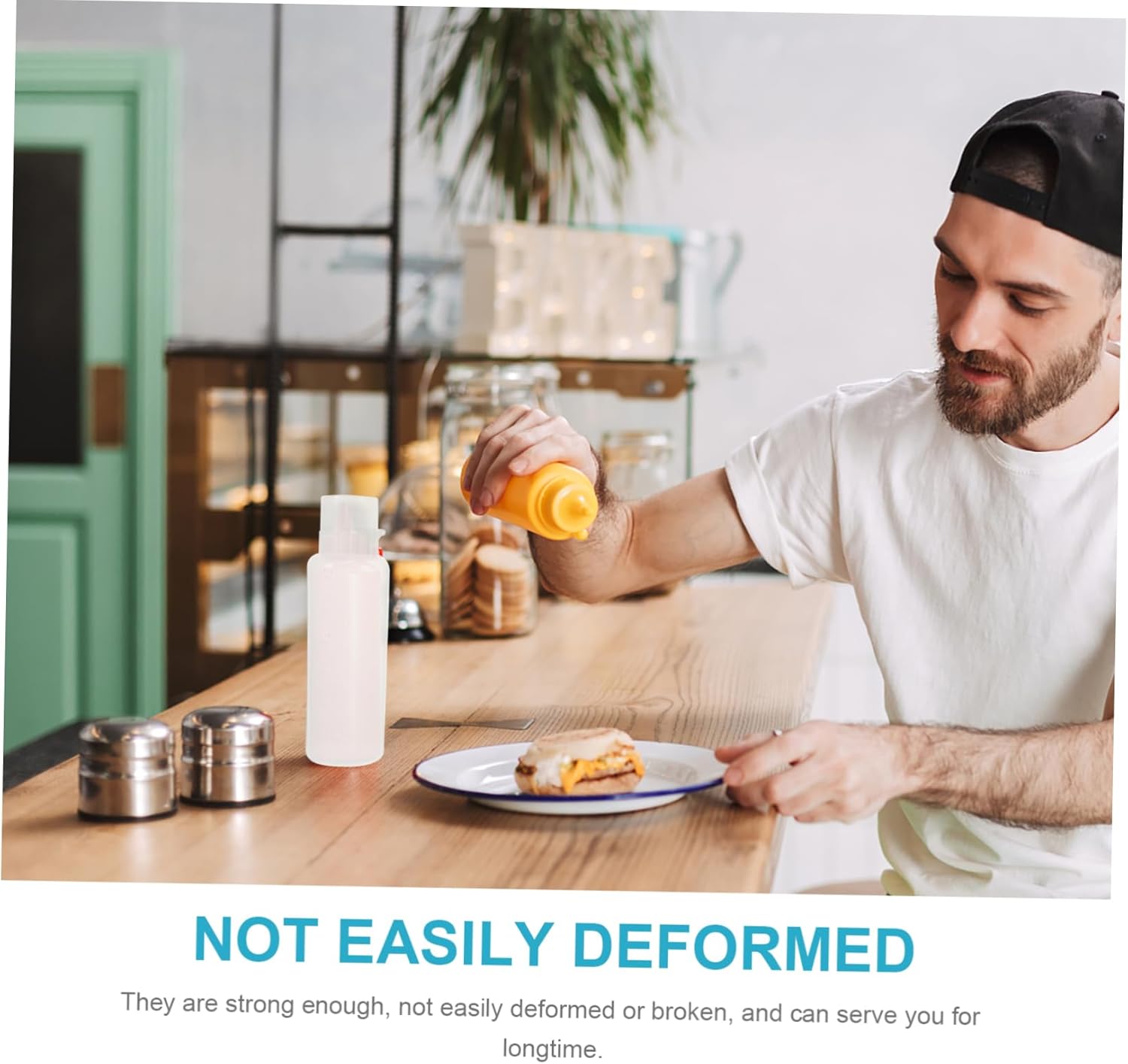 CIYODO 5-Hole Spill-Proof Condiment Squeeze Bottles