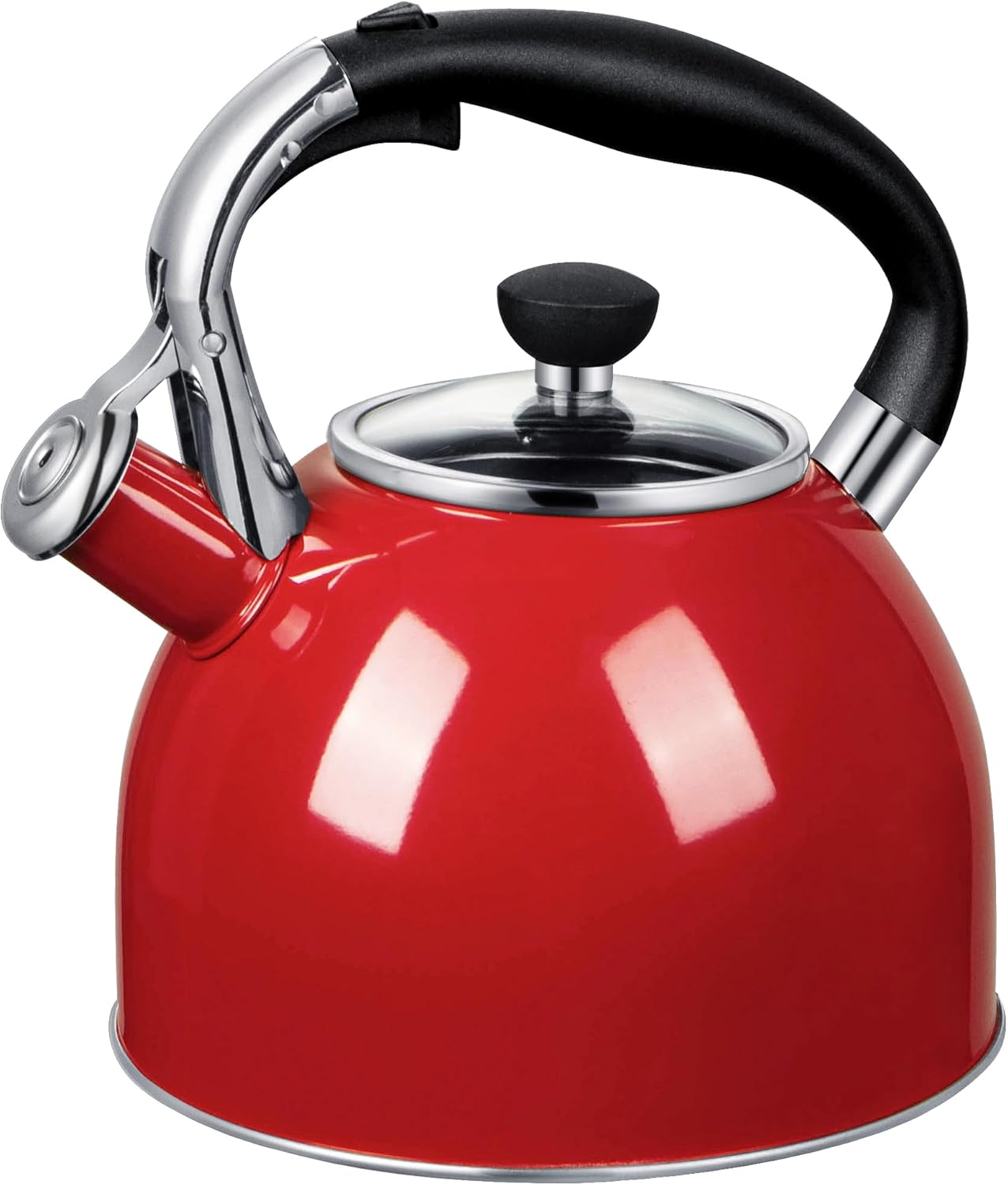 Rorence 25 Qt Tea Kettle with Glass Lid and Whistle