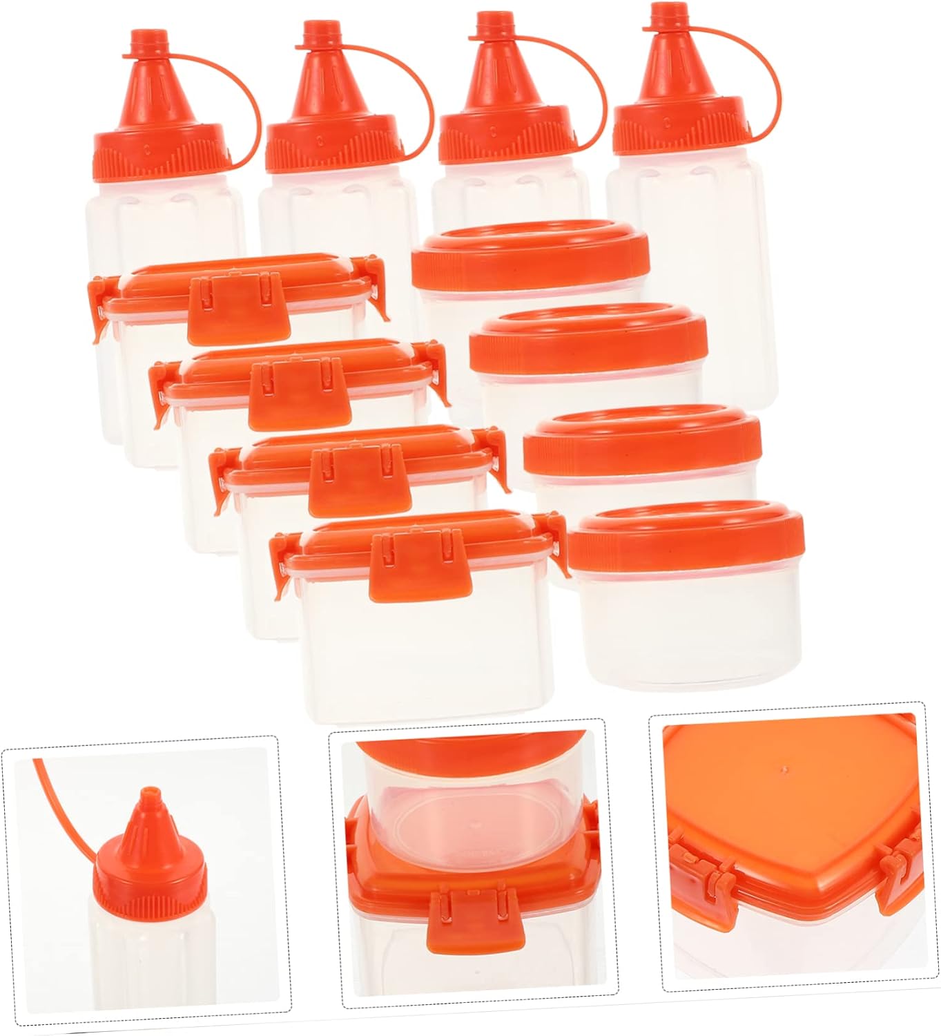 CRILSTYLEO Squeeze Sauce Bottles Set for Fresh Storage