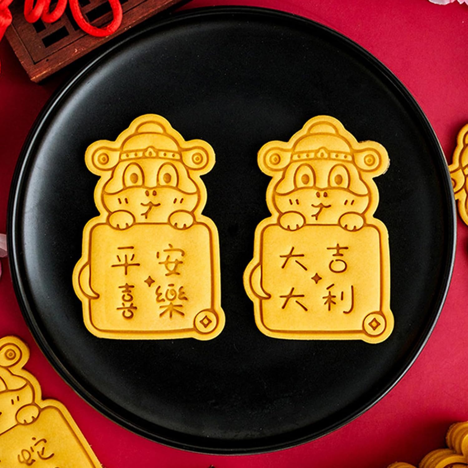 GMBYLBY Pressable Biscuits Mold Snake Year Cookie Cutter