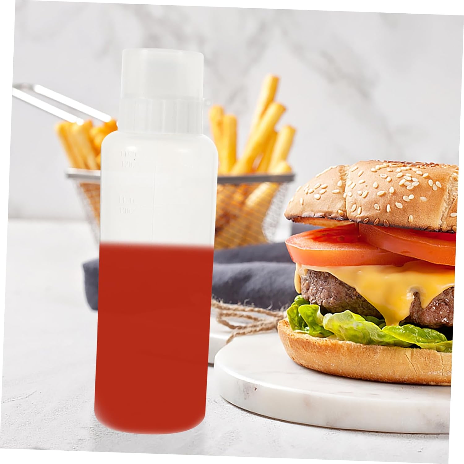 CIYODO 5-Hole Spill-Proof Condiment Squeeze Bottles