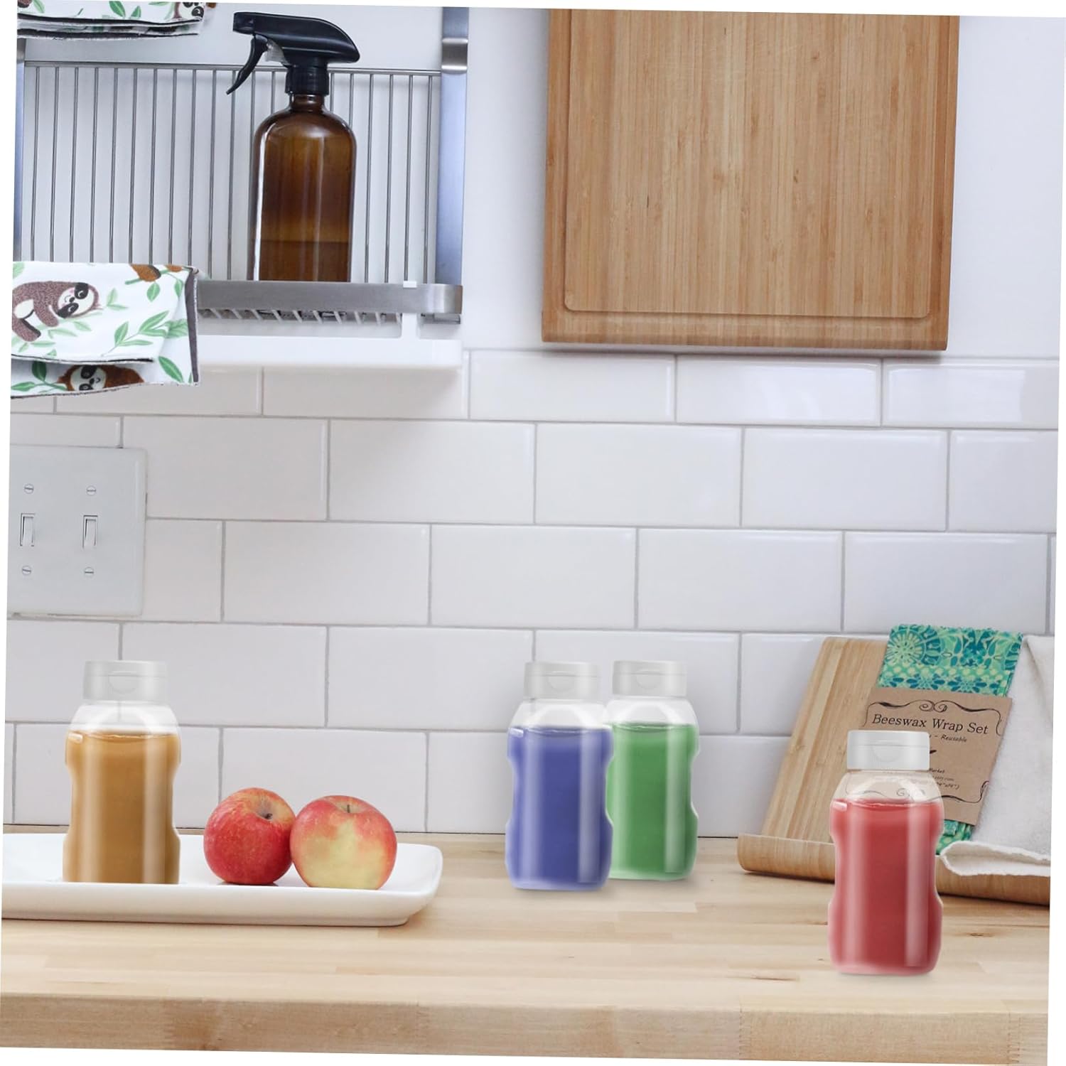 CIYODO 4PCS Mini Sauce Bottles Safe Material Leakproof Kitchen Condiment Containers