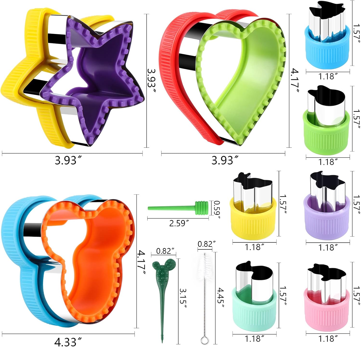 FASTSPOK 12Pcs Sandwich Cutter Sealer Set for Kids