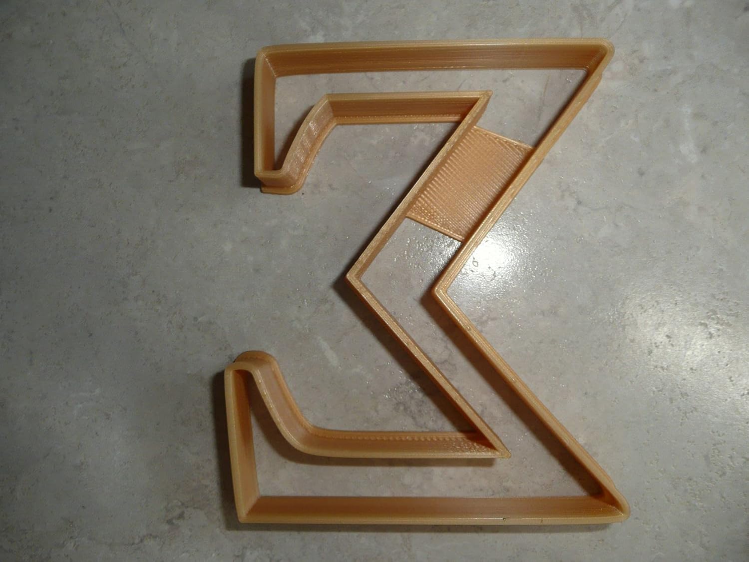YNGLLC SIGMA GREEK LETTER 3D Cookie Cutter Gold