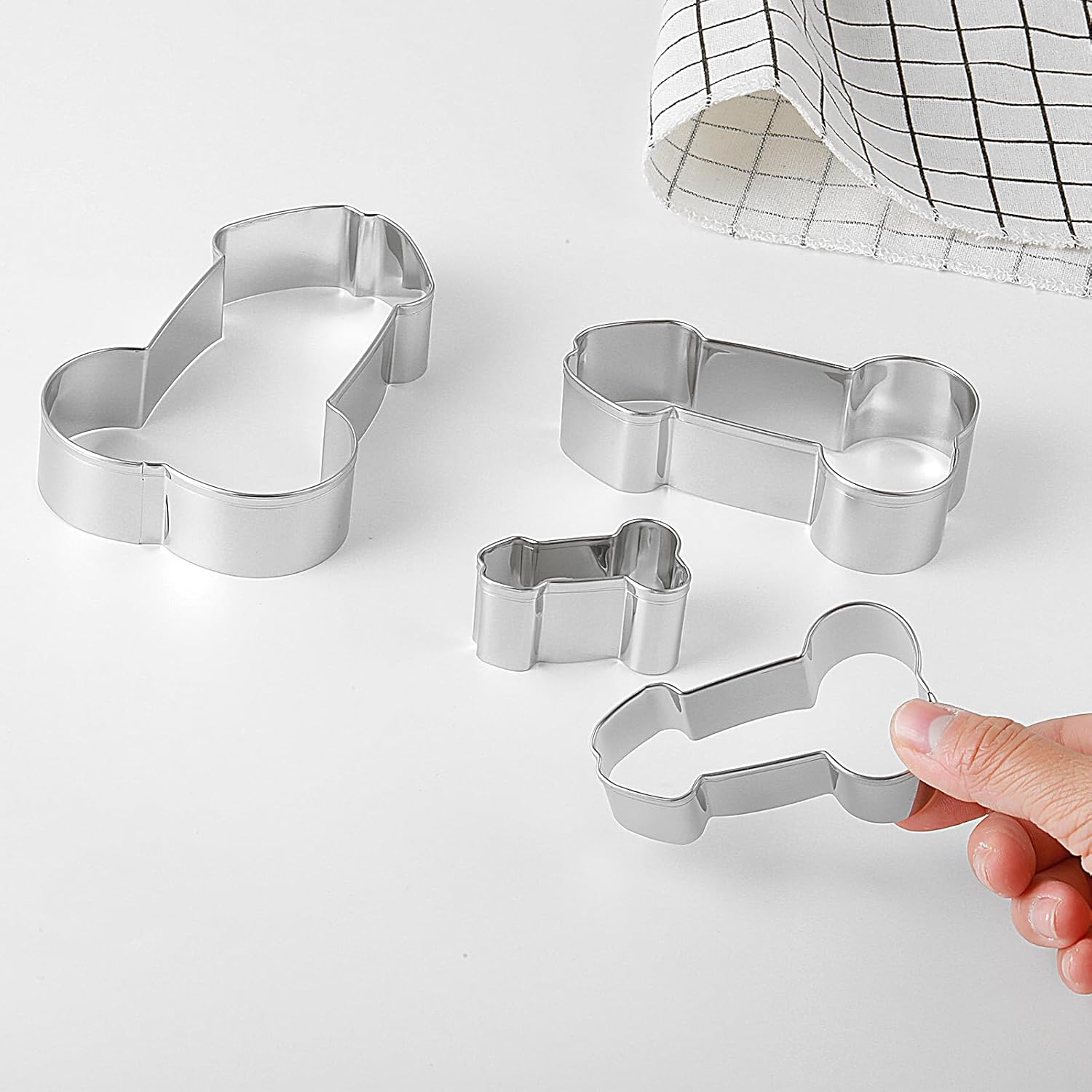 Prasacco 4-Piece Stainless Steel Cookie Cutter Set