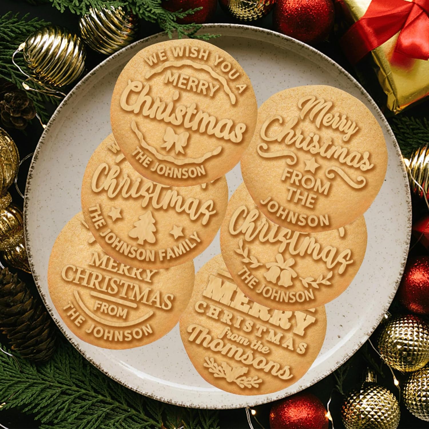 Personalized Cookie Stamp with Name - Custom Christmas Cookie Cutter