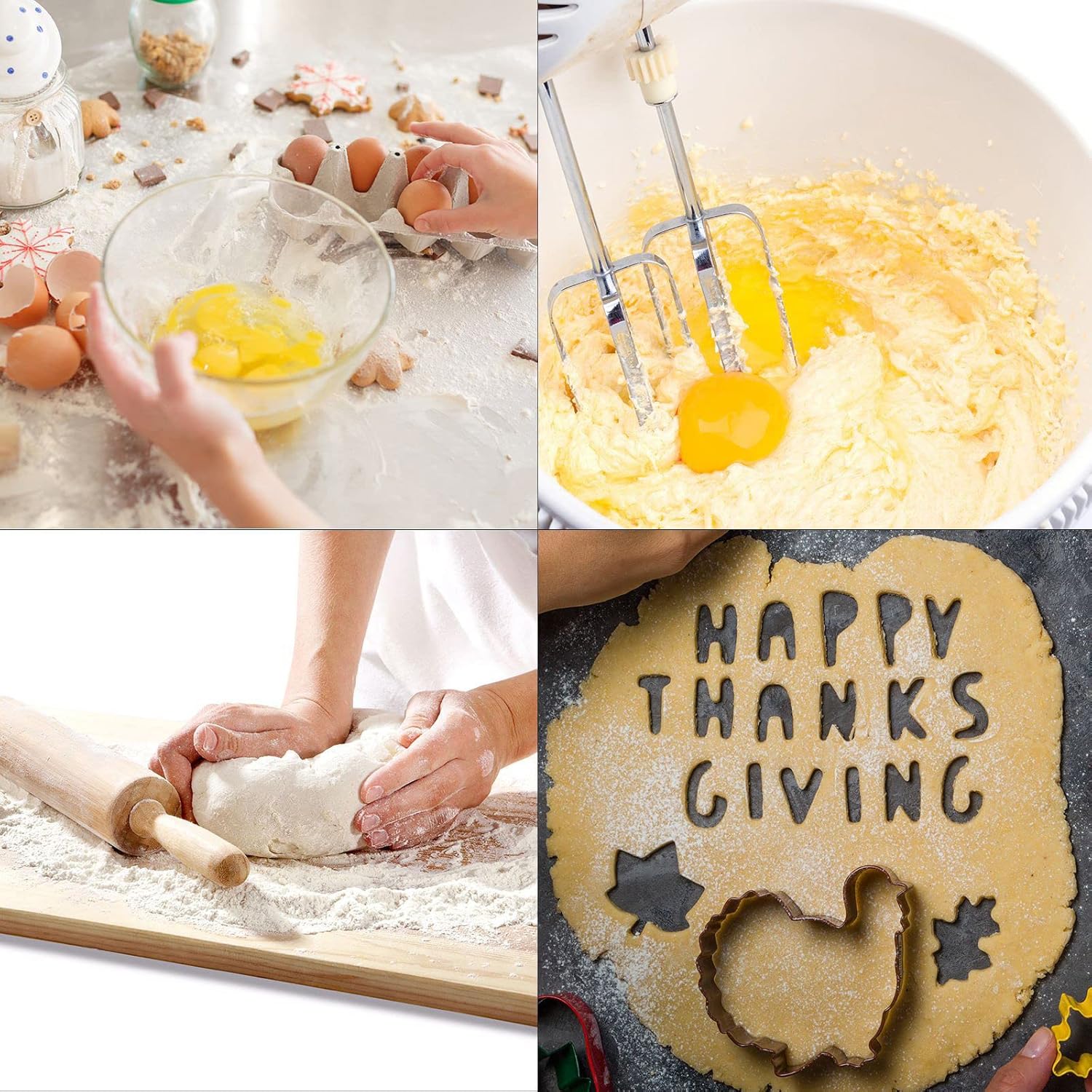 6PCS Thanksgiving Cookie Cutters Set Stainless Steel 1