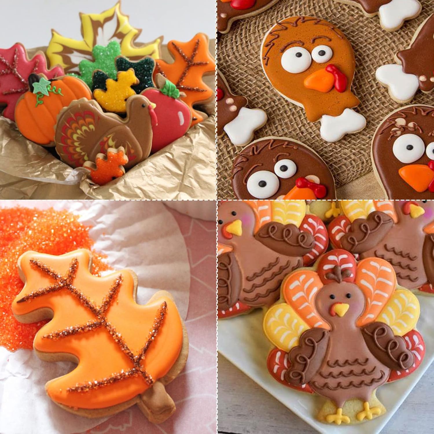 6PCS Thanksgiving Cookie Cutters Set Stainless Steel 1