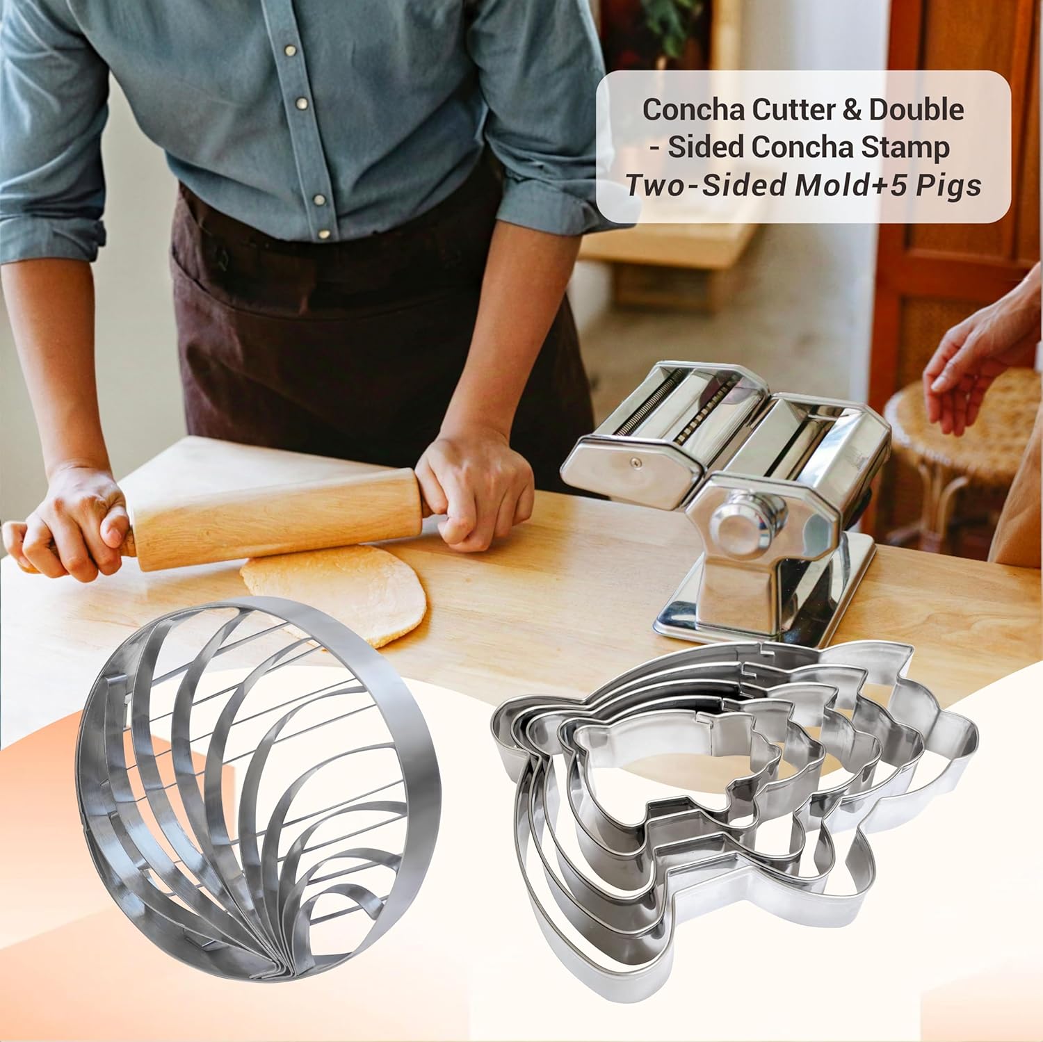 Cieloglim Double-Sided Pig Cookie Cutter Set 1