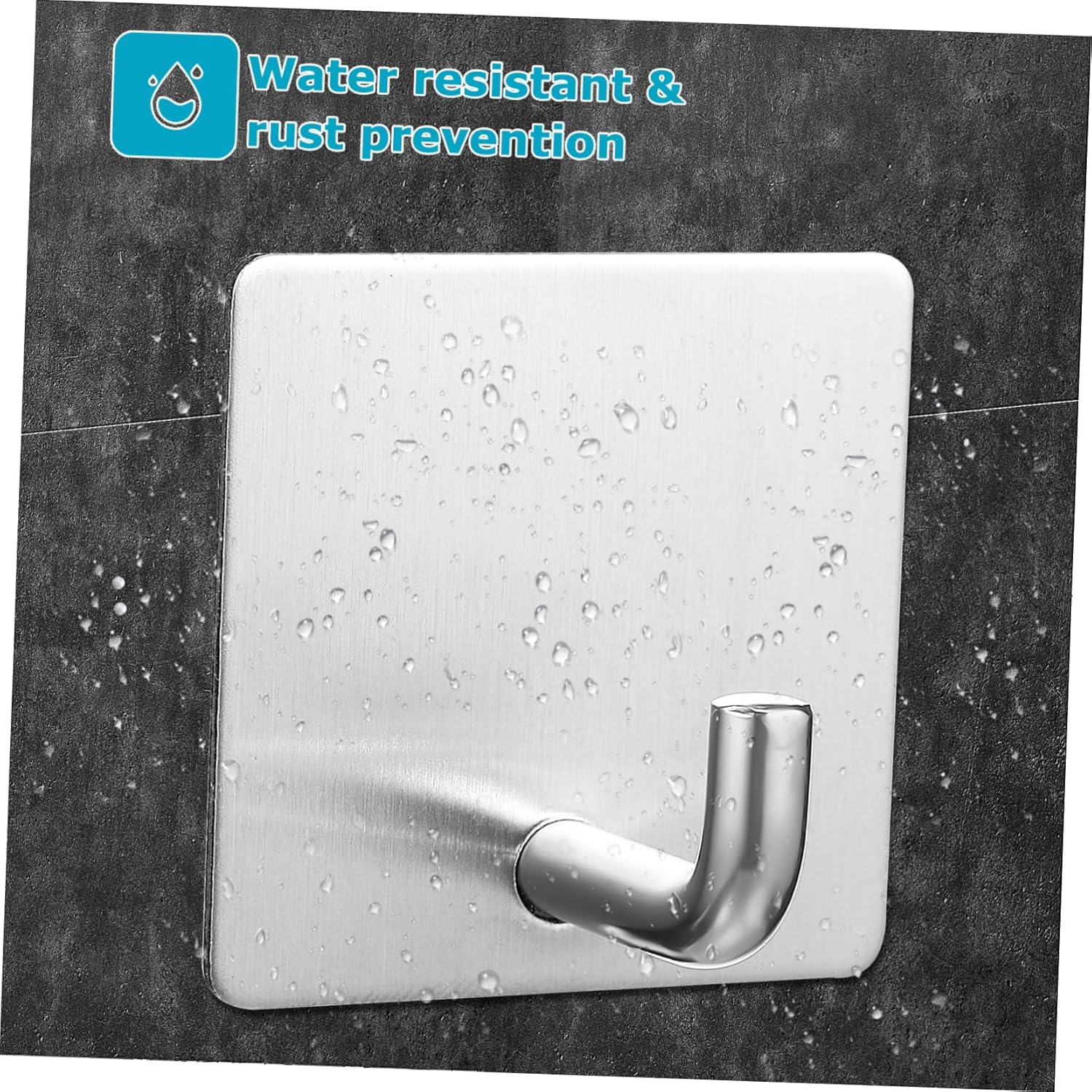 HOODANCOS 4 Stainless Steel Wall Hooks for Bathroom and Home Use