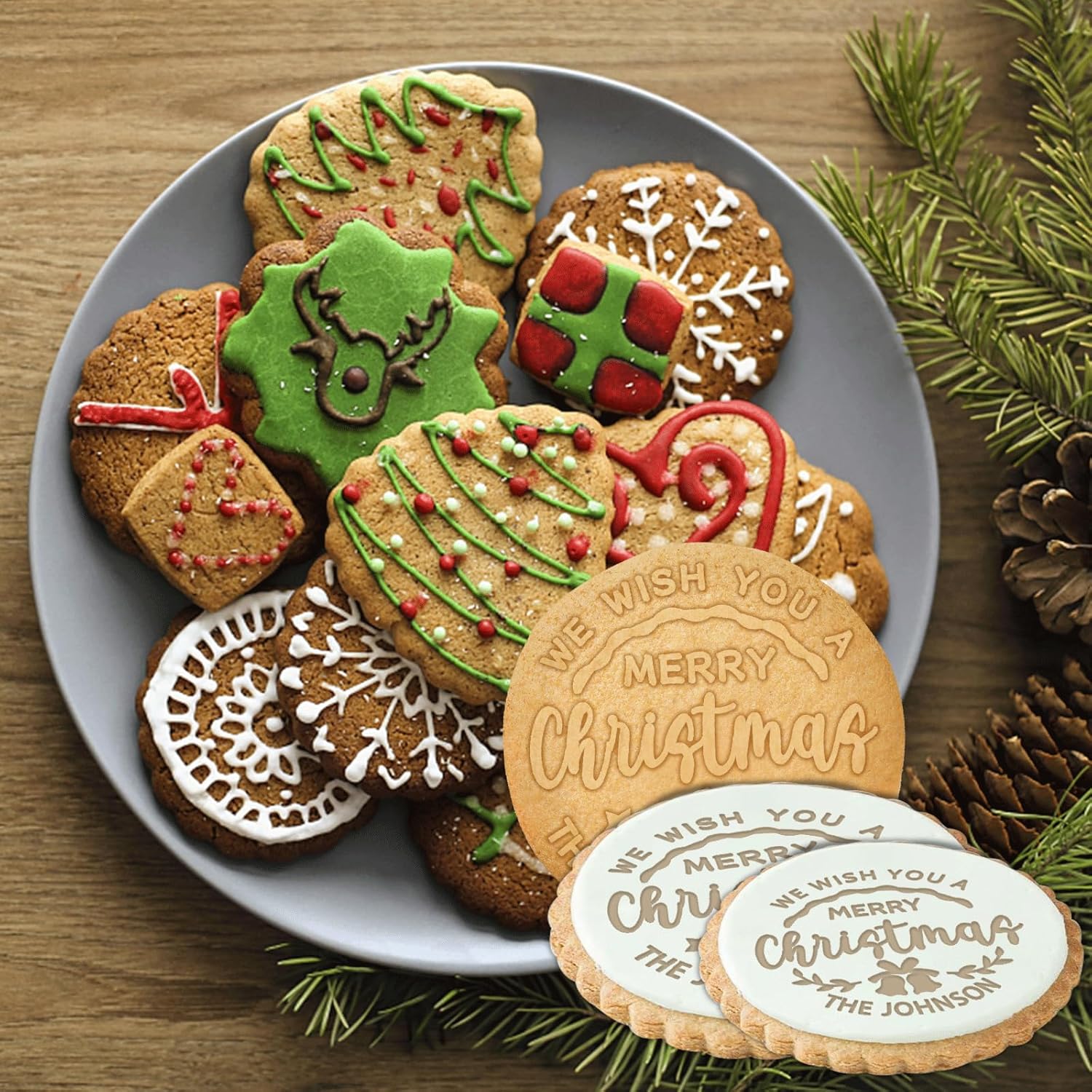 Personalized Cookie Stamp with Name - Custom Christmas Cookie Cutter