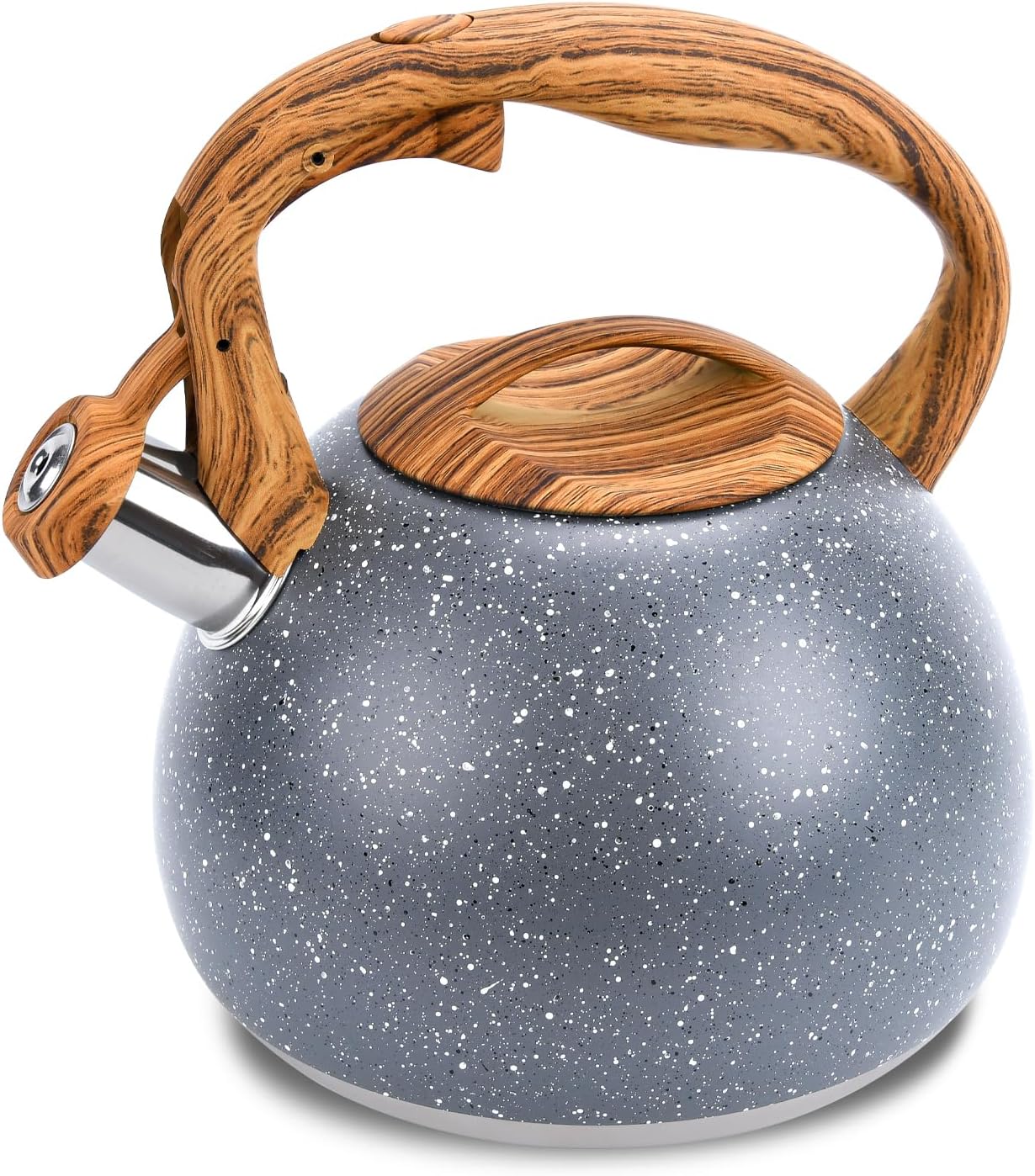 KIAADSY 32 Qt Whistling Tea Kettle with Heat Resistant Handle