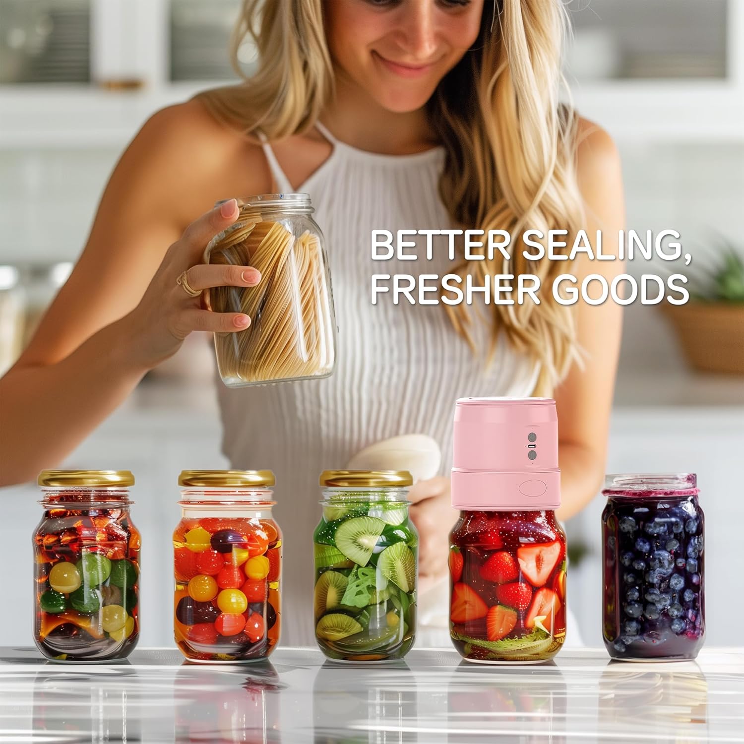 EASYERA Dual-Head Mason Jar Vacuum Sealer Kit 1