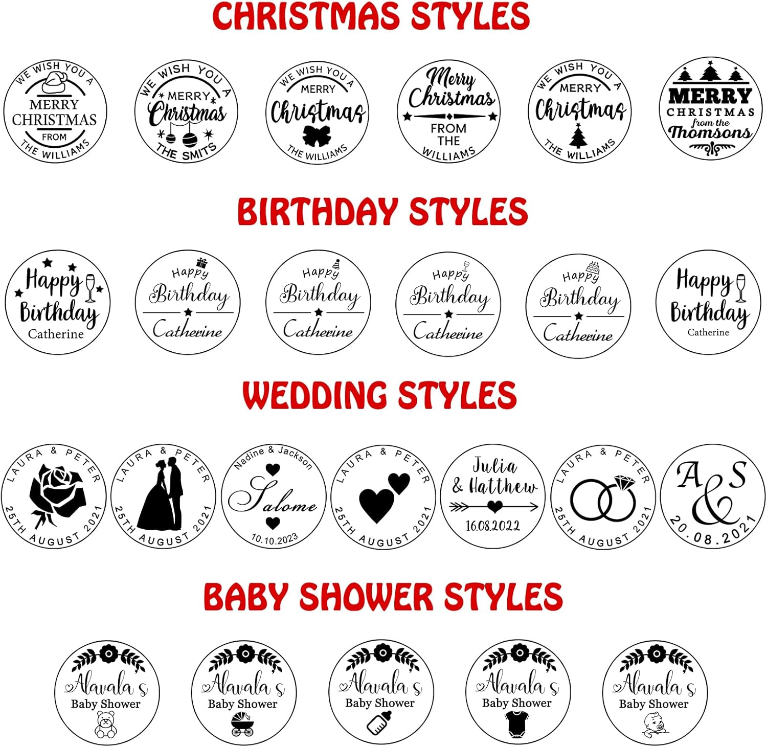 Personalized Christmas Cookie Stamp with Family Logo 3D Design