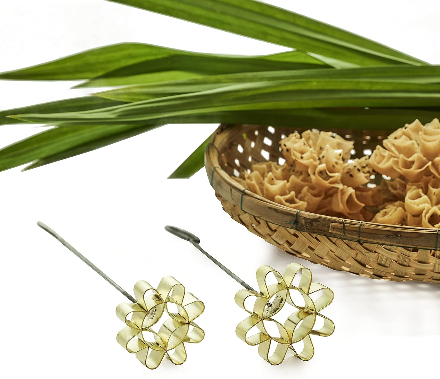 Lungcha DOK JOK Brass Flower Cookie Mold 6cm