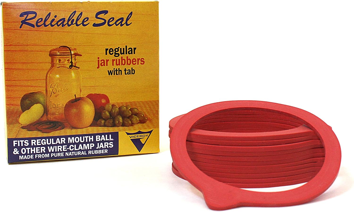 Viceroy Reliable Seal Canning Jar Seals - 12 Red Rings per Box
