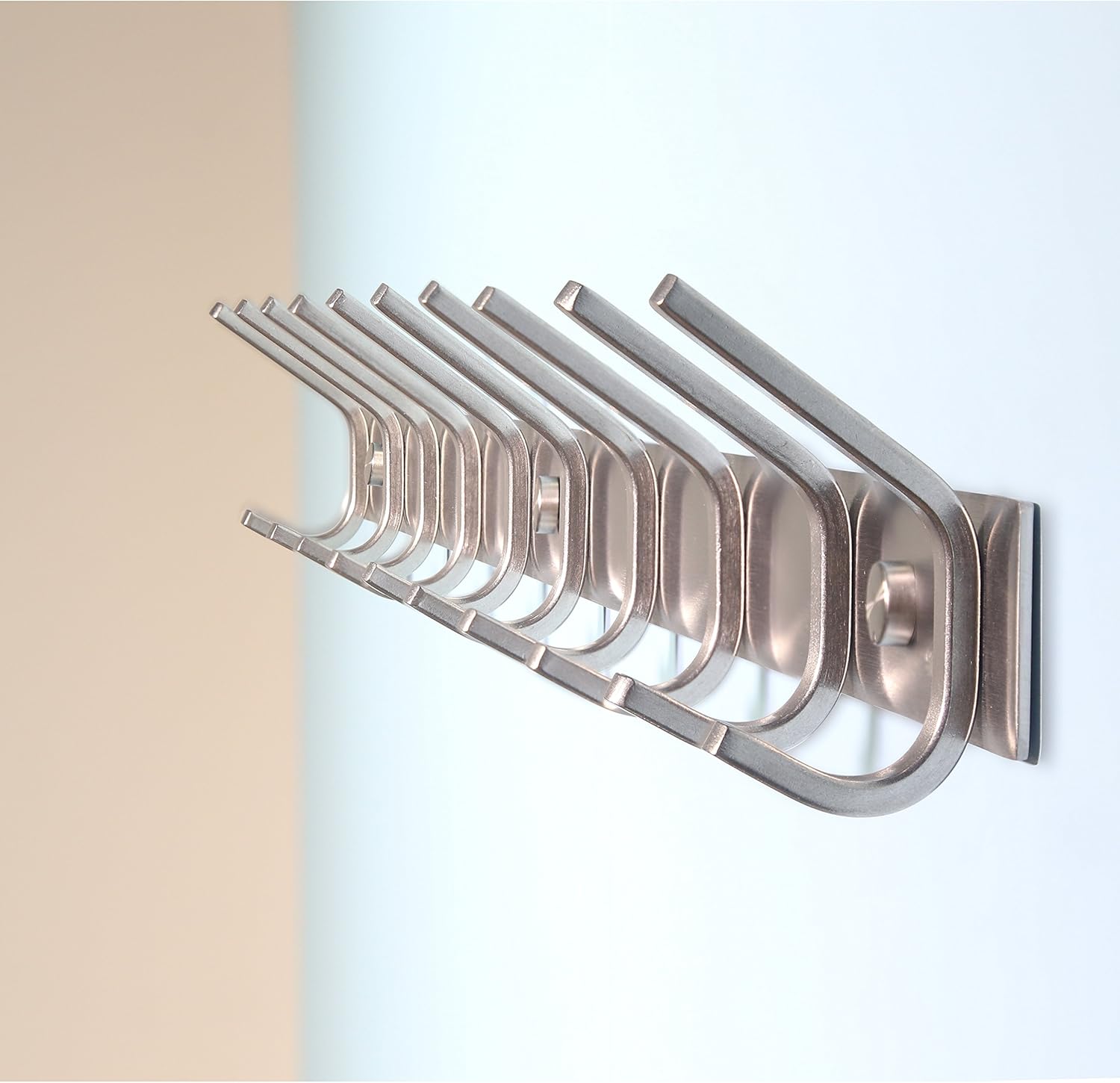 WEBI Wall Mount Coat Rack with 10 Hooks 30 Inch Stainless Steel 304