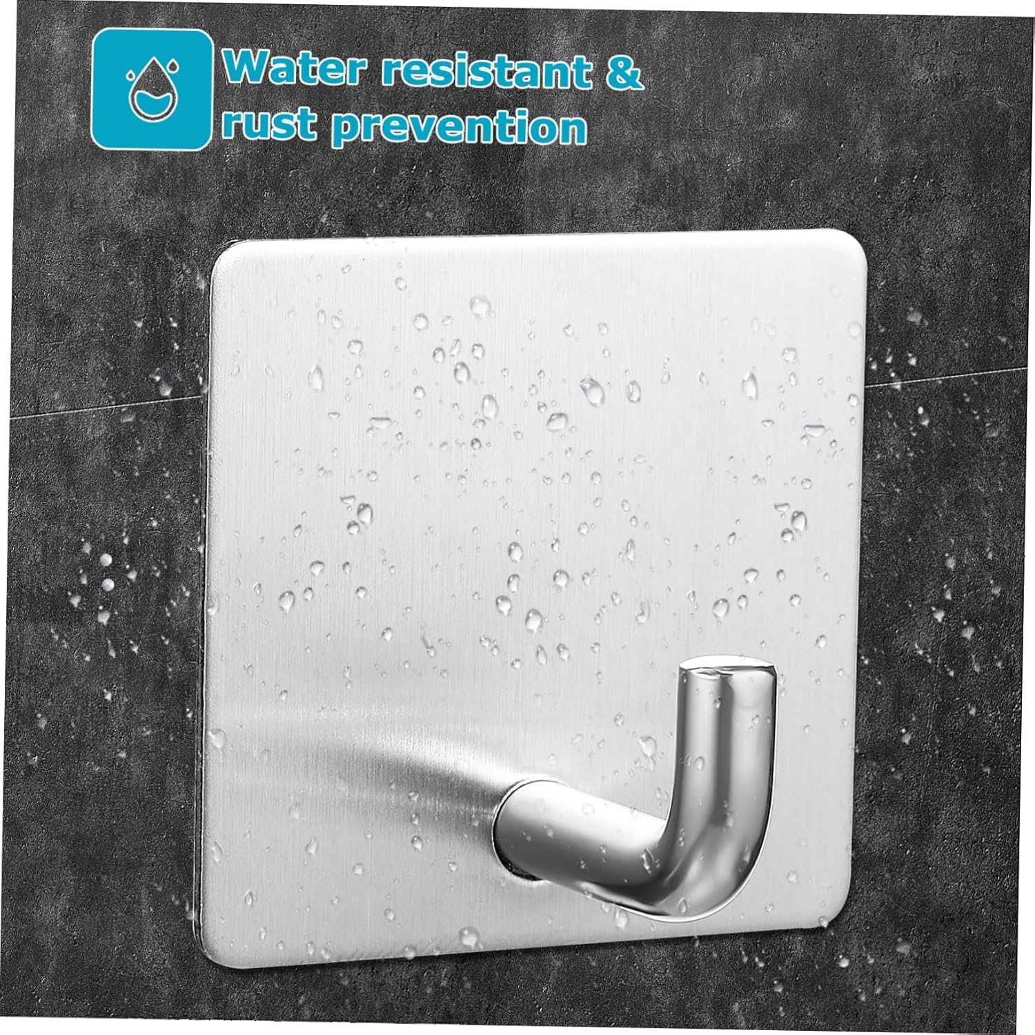 FOMIYES Chrome Bathroom Towel Hooks Adhesive