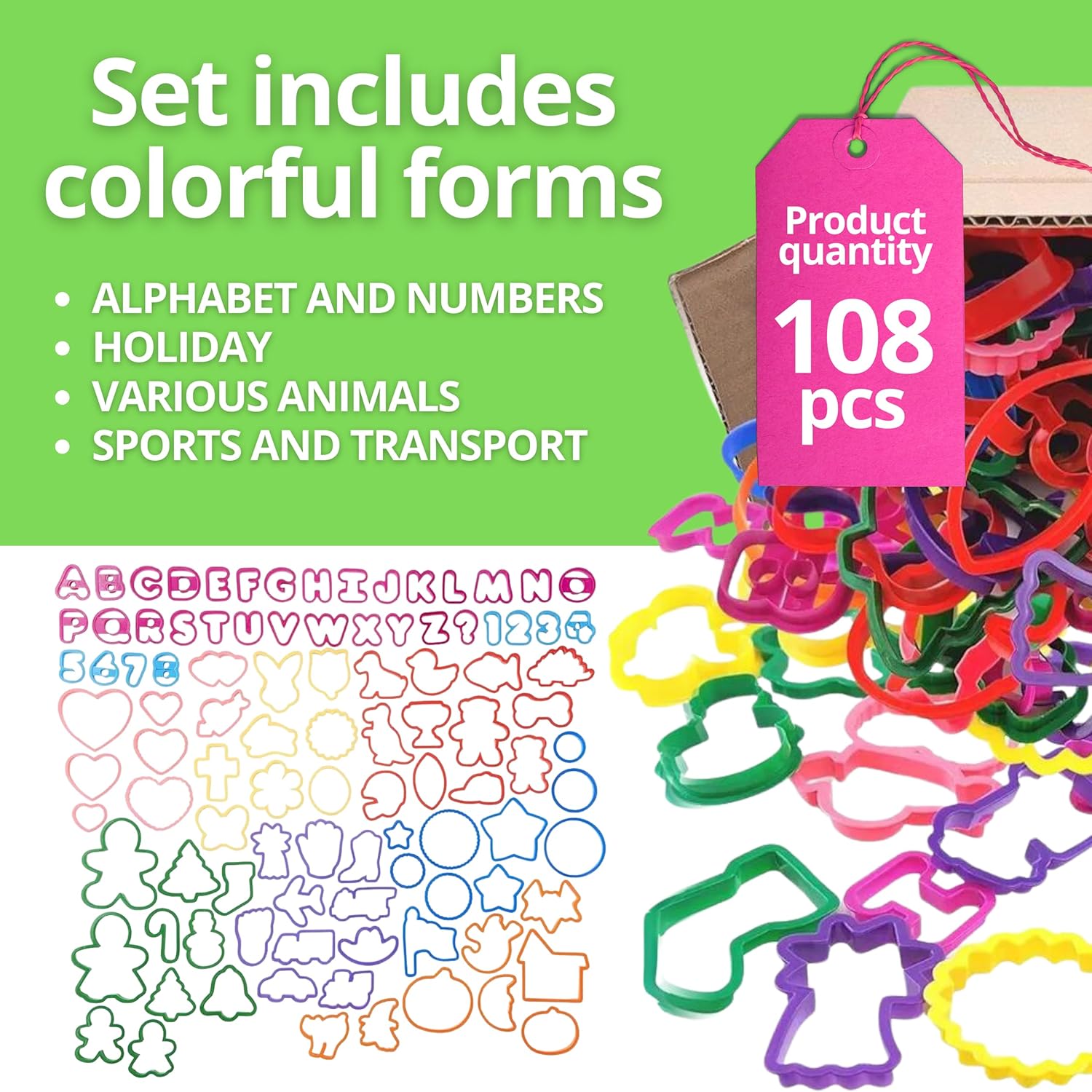 108 Shape Cookie Cutter Set for Baking and Crafting