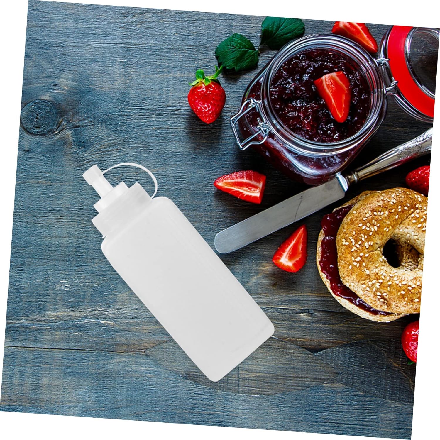 HOLIDYOYO Square Squeeze Bottles for Lunch Box and Salad Use