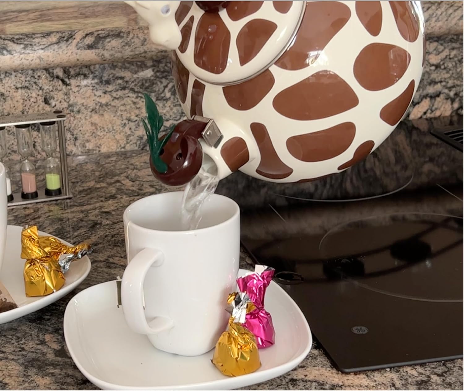 Trenton Gifts Giraffe Whistling Tea Kettle 21 Quart