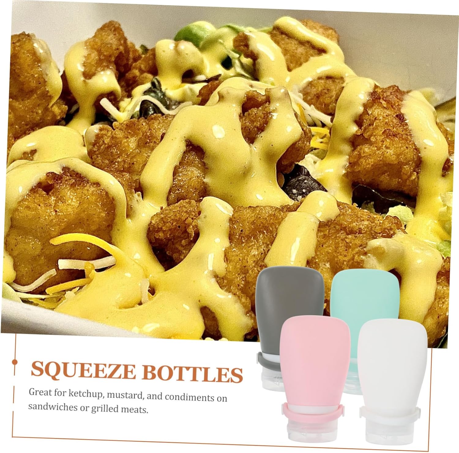 CIYODO 4 Pack Leakproof Silicone Sauce Squeeze Bottles 1