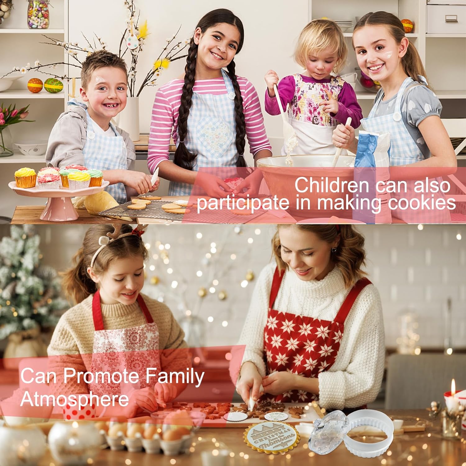 Personalized Christmas Cookie Stamp with Family Logo 3D Design