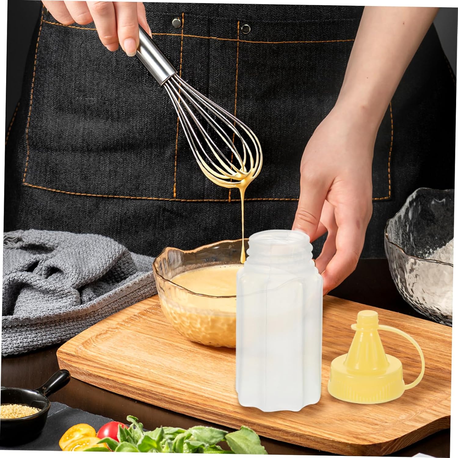 VILLFUL 3-Piece Squeeze Condiment Bottles Set